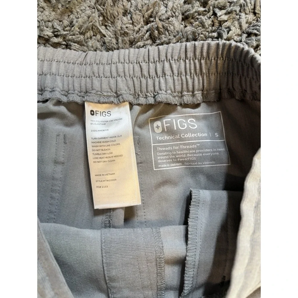Figs Technical Collection Pants Cargo Scrub Classic Straight Leg Gray SZ S 29x30